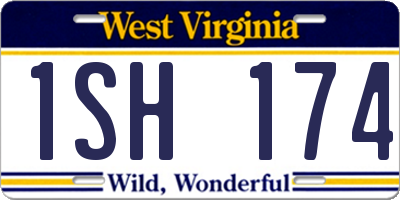 WV license plate 1SH174