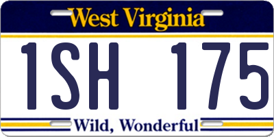 WV license plate 1SH175