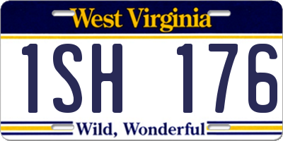 WV license plate 1SH176