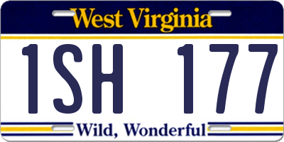 WV license plate 1SH177