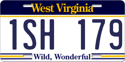 WV license plate 1SH179