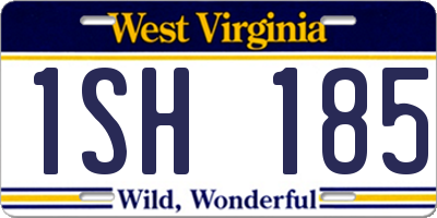 WV license plate 1SH185