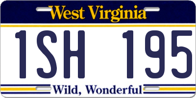 WV license plate 1SH195