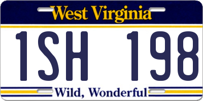 WV license plate 1SH198