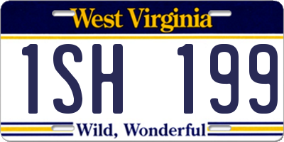 WV license plate 1SH199