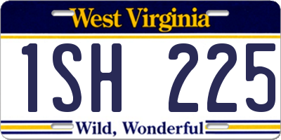 WV license plate 1SH225