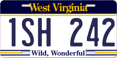 WV license plate 1SH242