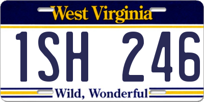 WV license plate 1SH246