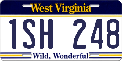 WV license plate 1SH248