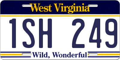 WV license plate 1SH249