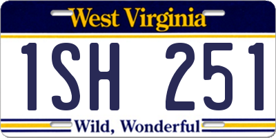 WV license plate 1SH251