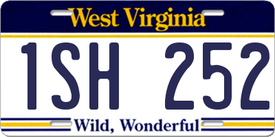 WV license plate 1SH252