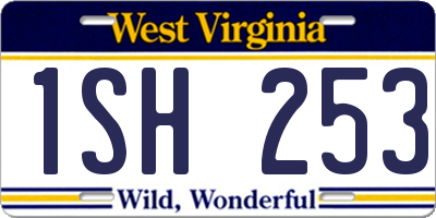 WV license plate 1SH253