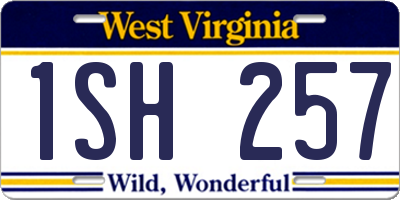 WV license plate 1SH257