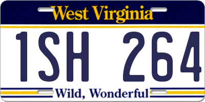 WV license plate 1SH264