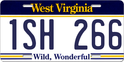WV license plate 1SH266