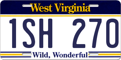 WV license plate 1SH270