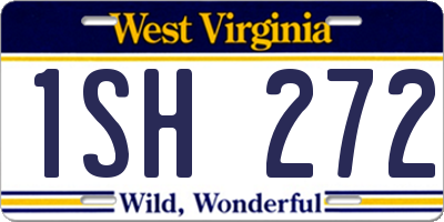 WV license plate 1SH272