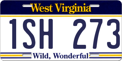 WV license plate 1SH273