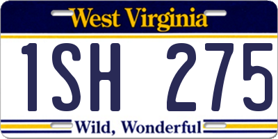 WV license plate 1SH275