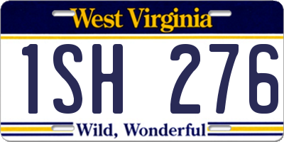 WV license plate 1SH276