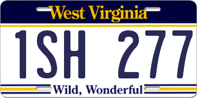 WV license plate 1SH277