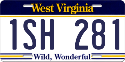 WV license plate 1SH281