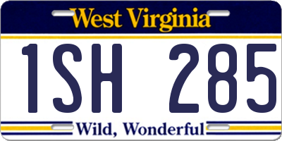 WV license plate 1SH285