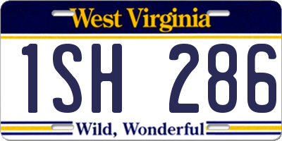 WV license plate 1SH286