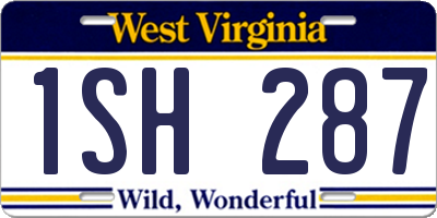 WV license plate 1SH287
