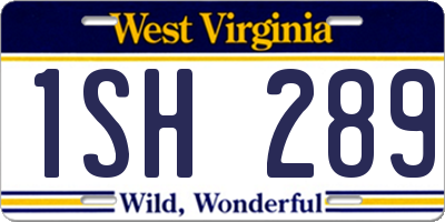 WV license plate 1SH289