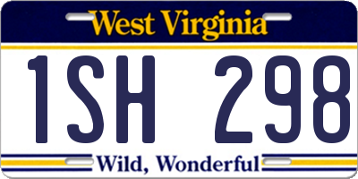 WV license plate 1SH298