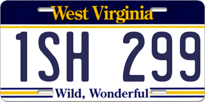 WV license plate 1SH299