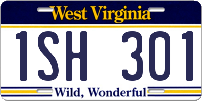 WV license plate 1SH301