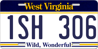WV license plate 1SH306