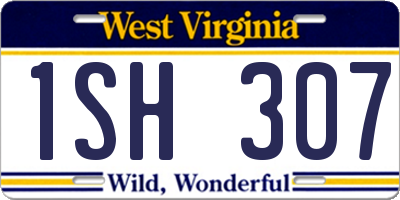 WV license plate 1SH307