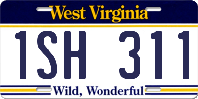 WV license plate 1SH311