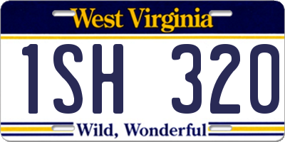 WV license plate 1SH320