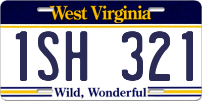 WV license plate 1SH321