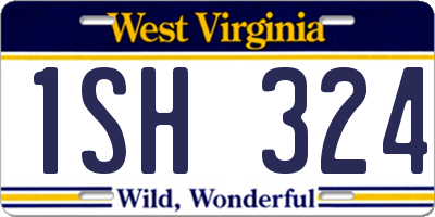 WV license plate 1SH324