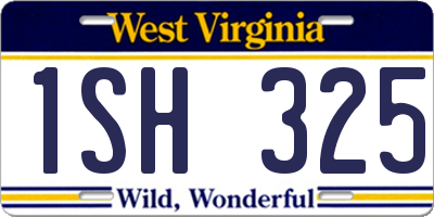 WV license plate 1SH325