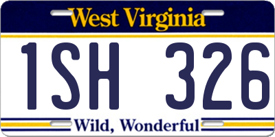 WV license plate 1SH326