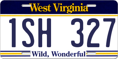WV license plate 1SH327