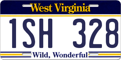 WV license plate 1SH328
