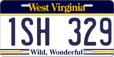 WV license plate 1SH329