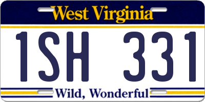 WV license plate 1SH331