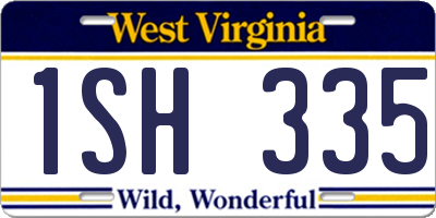 WV license plate 1SH335