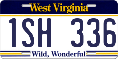 WV license plate 1SH336