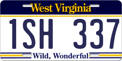 WV license plate 1SH337