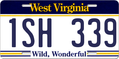 WV license plate 1SH339
